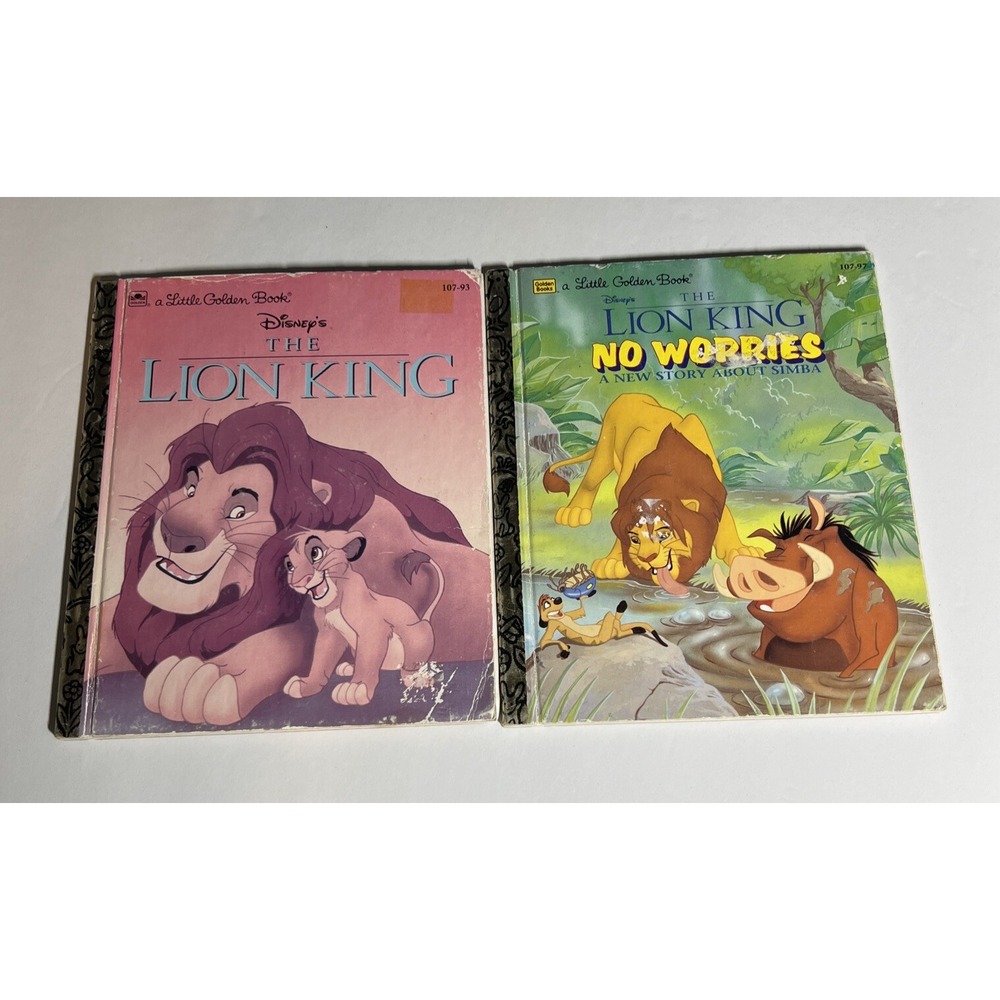 VTG‎ Little Golden Book The Lion King Lot Of 3 Illustrated Adorable Simba Disney